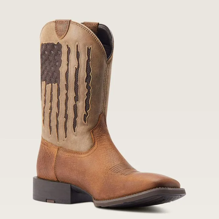 Men Western Boots Ariat Sport My Country VentTEK Western Boot Faithful Brown Men Western Boots Ariat Sport My Country VentTEK Western Boot Faithful Brown