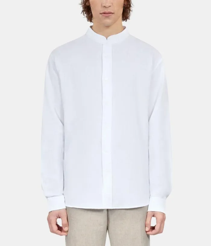 Men White Cotton And Linen Shirt THE KOOPLES Shirts