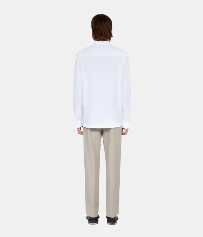 Men White Cotton And Linen Shirt THE KOOPLES Shirts