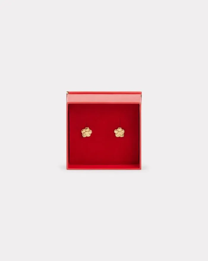 MenWomen 039Boke Flower039 Earrings Gold Kenzo Pins And Jewelry
