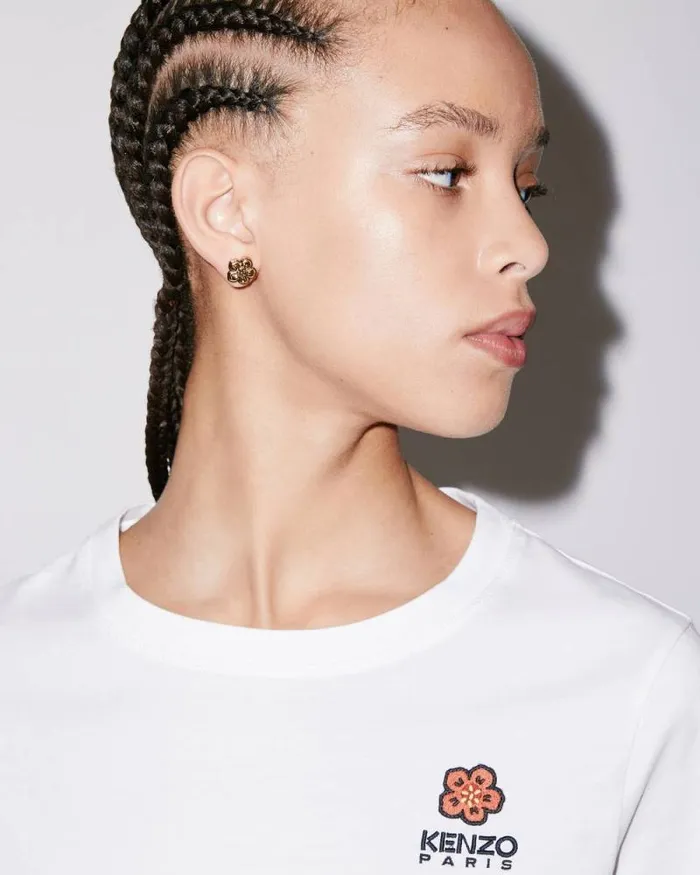 MenWomen 039Boke Flower039 Earrings Gold Kenzo Pins And Jewelry