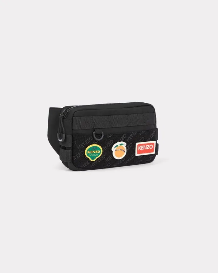 MenWomen 039KENZO Jungle039 Belt Bag Black Kenzo Bags