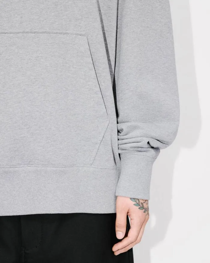 MenWomen 039KENZO VERDY MARKET039 Genderless Oversized Hoodie In Cotton Pearl Grey Kenzo Sweatshirts And Hoodies