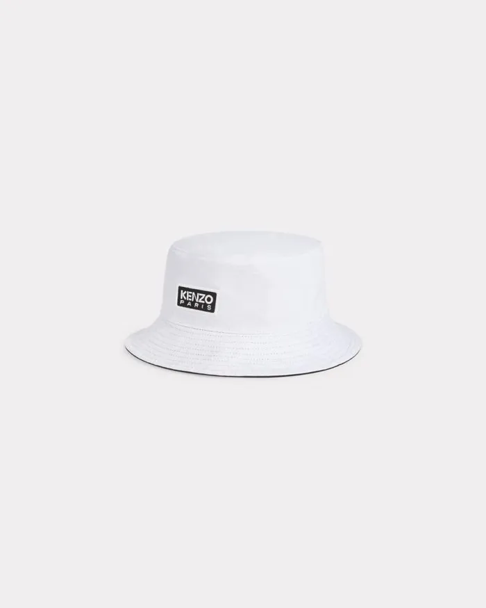 MenWomen 039KENZOGRAPHY039 Reversible Cotton Hat Black Kenzo Caps And Hats