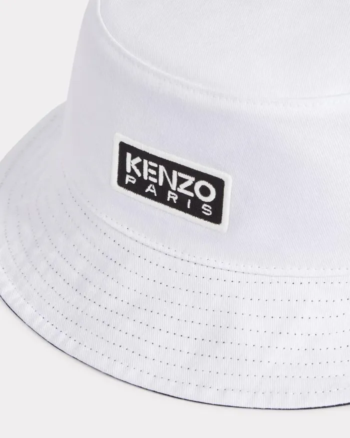 MenWomen 039KENZOGRAPHY039 Reversible Cotton Hat Black Kenzo Caps And Hats