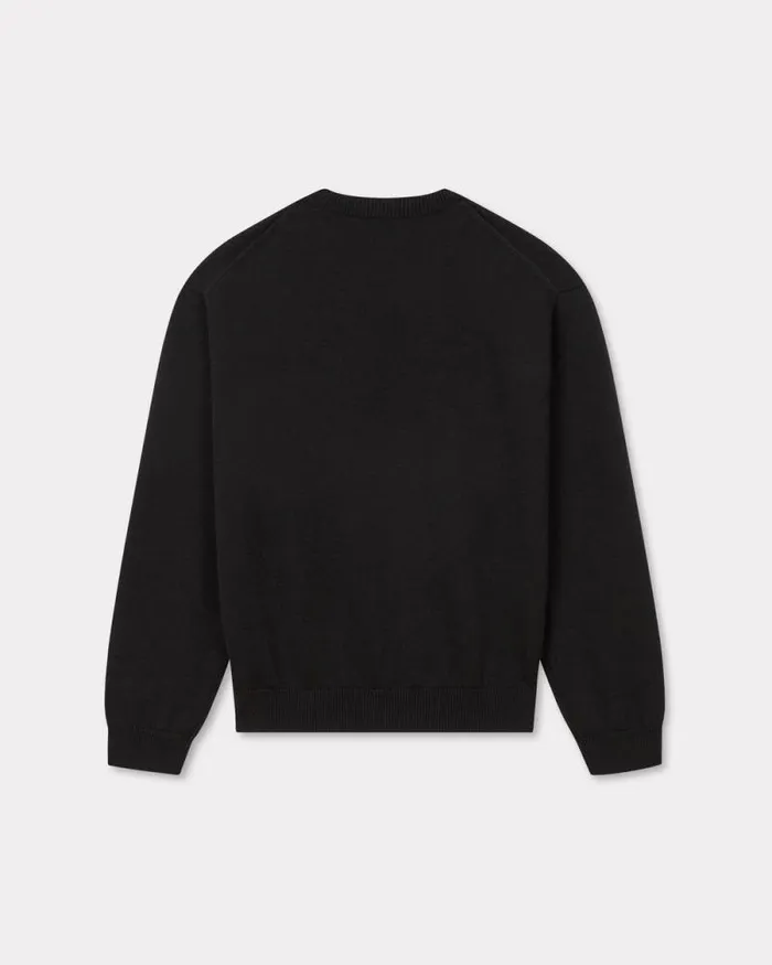 MenWomen 039Lunar New Year039 Genderless Embroidered Jumper In Wool And Cotton Black Kenzo Sweaters And Cardigans