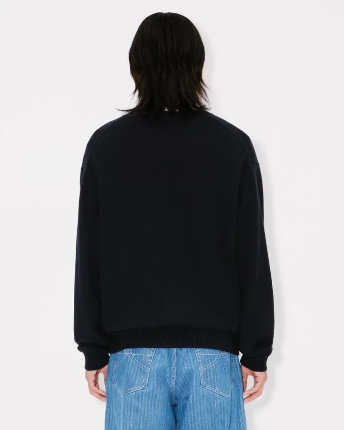 MenWomen 039Lunar New Year039 Genderless Embroidered Jumper In Wool And Cotton Black Kenzo Sweaters And Cardigans