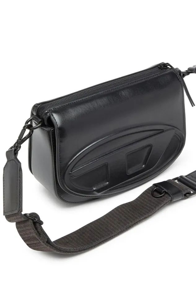MenWomen Diesel Crossbody Bags 1DR CAMERA BAG Black