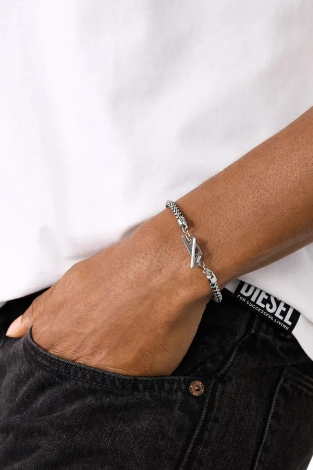 MenWomen Diesel Jewelry DX1551040 JEWEL Silverblack