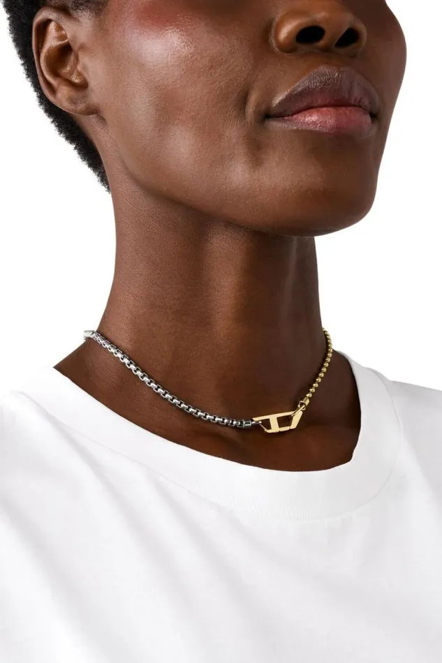 MenWomen Diesel Jewelry DX1570931 JEWEL Silvergold