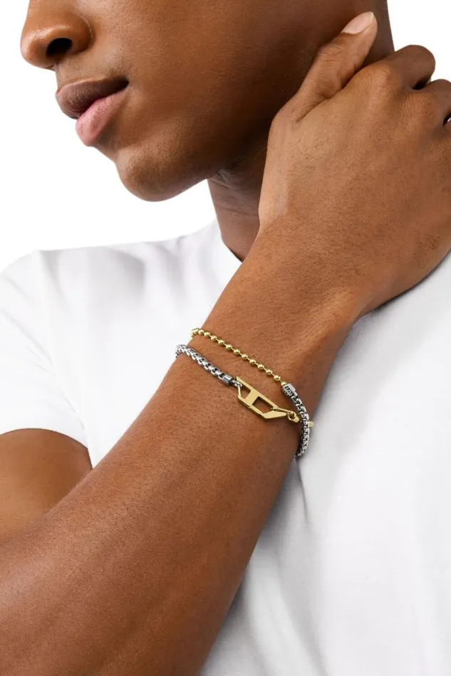 MenWomen Diesel Jewelry DX1570931 JEWEL Silvergold