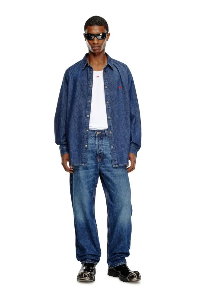 MenWomen Diesel Shirts DSIMPLY Dark Blue