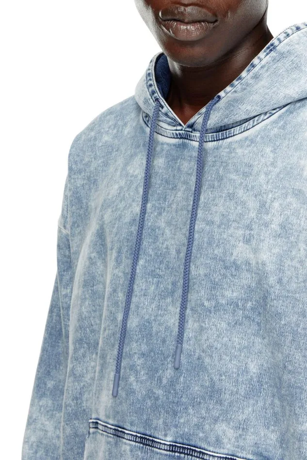 MenWomen Diesel Sweatshirts and Hoodies DUMRIBS2 TRACK Light Blue