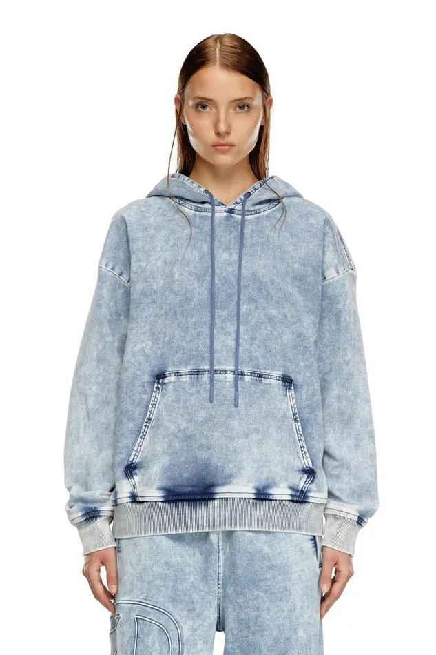 MenWomen Diesel Sweatshirts and Hoodies DUMRIBS2 TRACK Light Blue