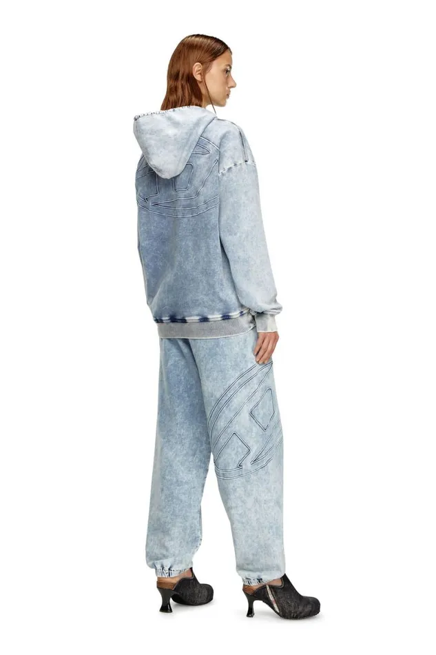 MenWomen Diesel Sweatshirts and Hoodies DUMRIBS2 TRACK Light Blue
