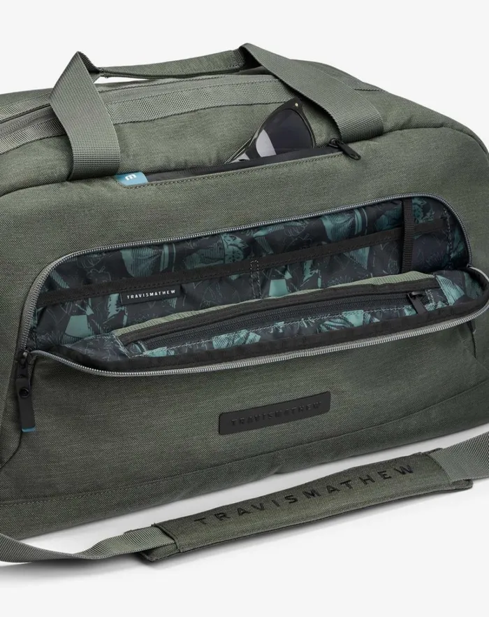 MenWomen Luggage and Backpacks TravisMathew DUFFLE 20 Dark Olive