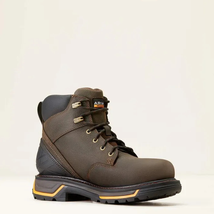Men Work Boots Ariat Big Rig 6quot Waterproof Work Boot Iron Coffee