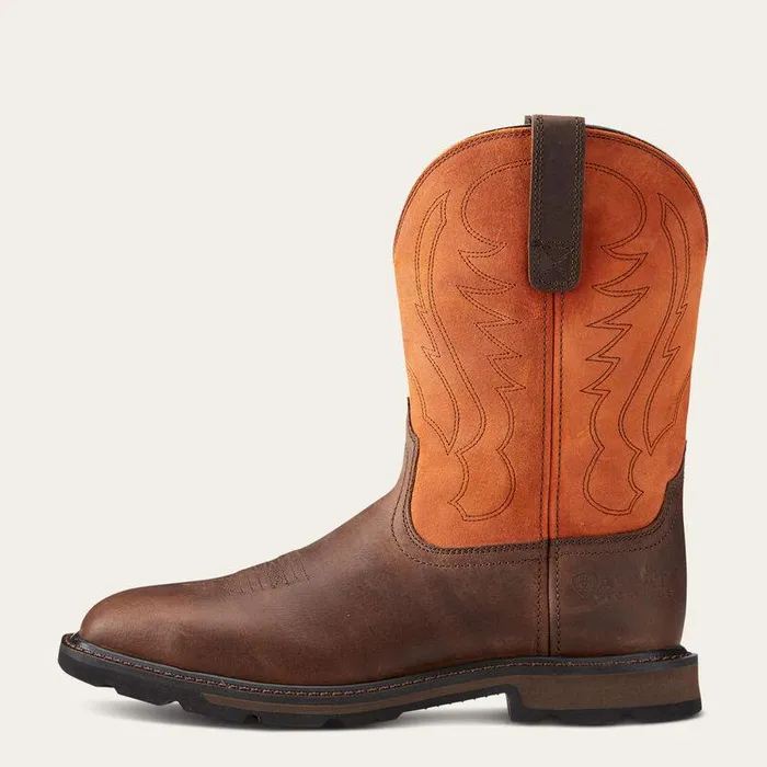 Men Work Boots Ariat Groundbreaker Wide Square Toe Steel Toe Work Boot Brown Ember Men Work Boots Ariat Groundbreaker Wide Square Toe Steel Toe Work Boot Brown Ember