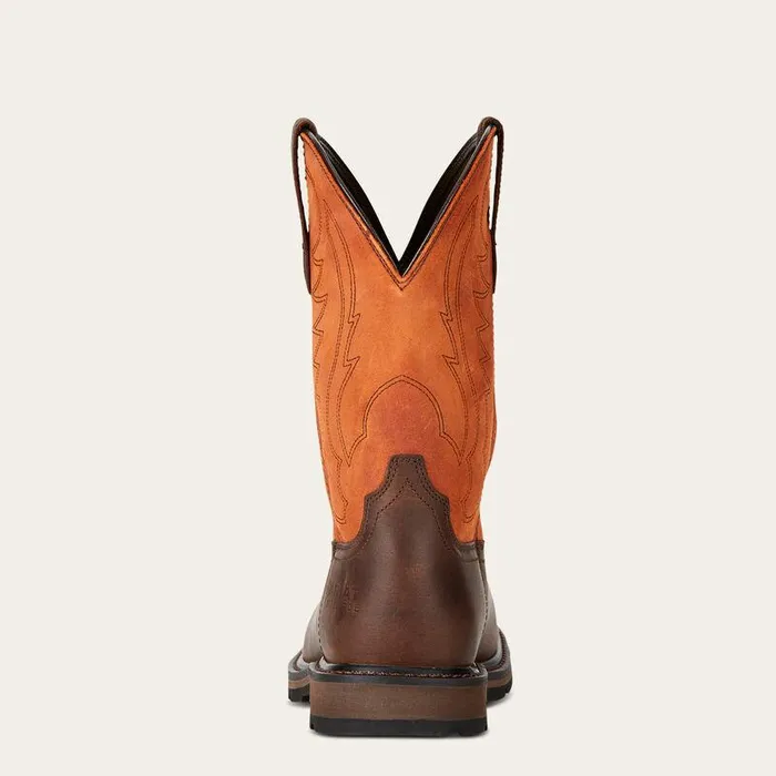Men Work Boots Ariat Groundbreaker Wide Square Toe Steel Toe Work Boot Brown Ember Men Work Boots Ariat Groundbreaker Wide Square Toe Steel Toe Work Boot Brown Ember