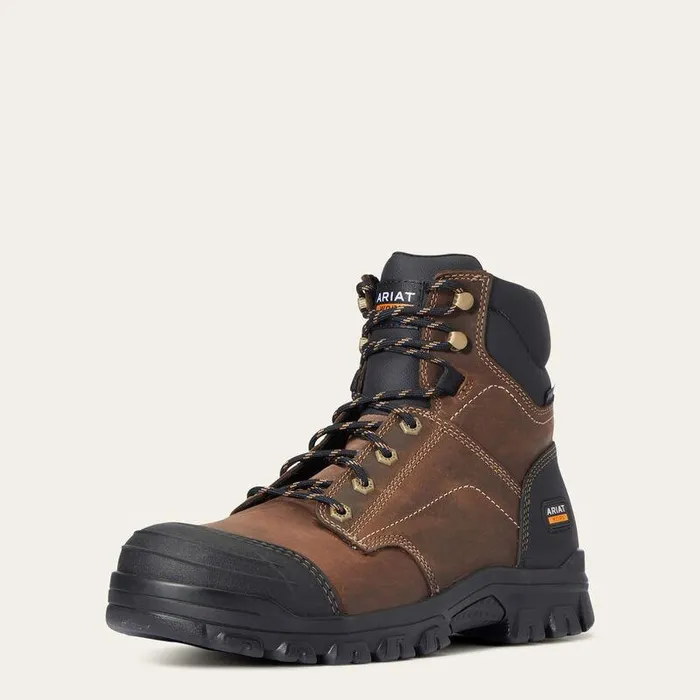 Men Work Boots Ariat Treadfast 6quot Steel Toe Work Boot Distressed Brown