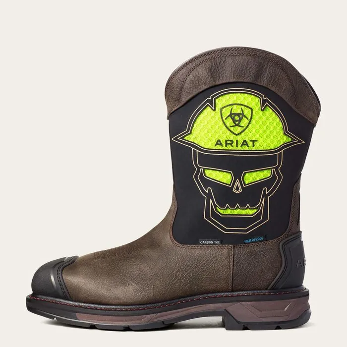 Men Work Boots Ariat WorkHog XT VentTEK Bold Waterproof Carbon Toe Work Boot Iron Coffee