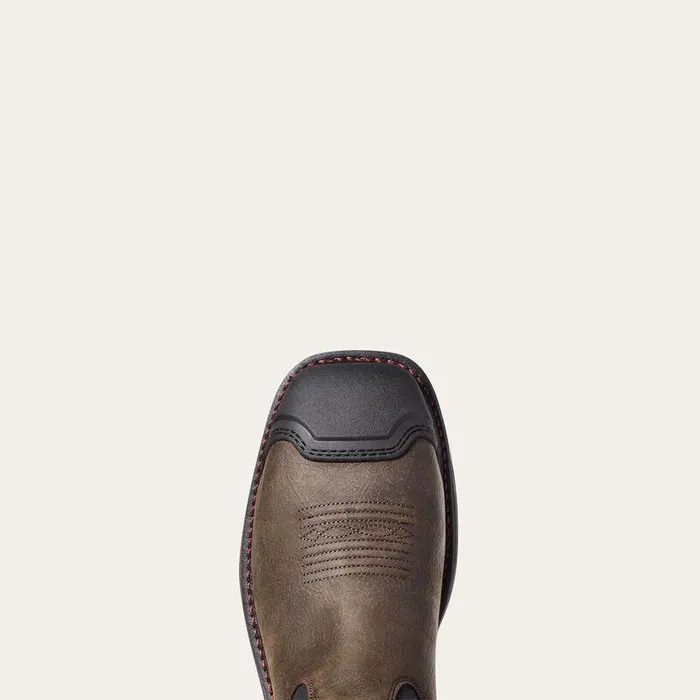 Men Work Boots Ariat WorkHog XT VentTEK Bold Waterproof Carbon Toe Work Boot Iron Coffee