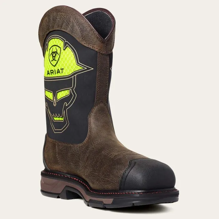 Men Work Boots Ariat WorkHog XT VentTEK Bold Waterproof Carbon Toe Work Boot Iron Coffee