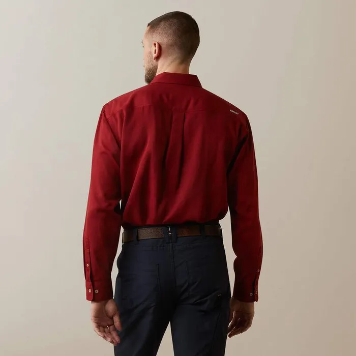 Men Workwear Ariat FR Air Inherent Work Shirt Red Heather