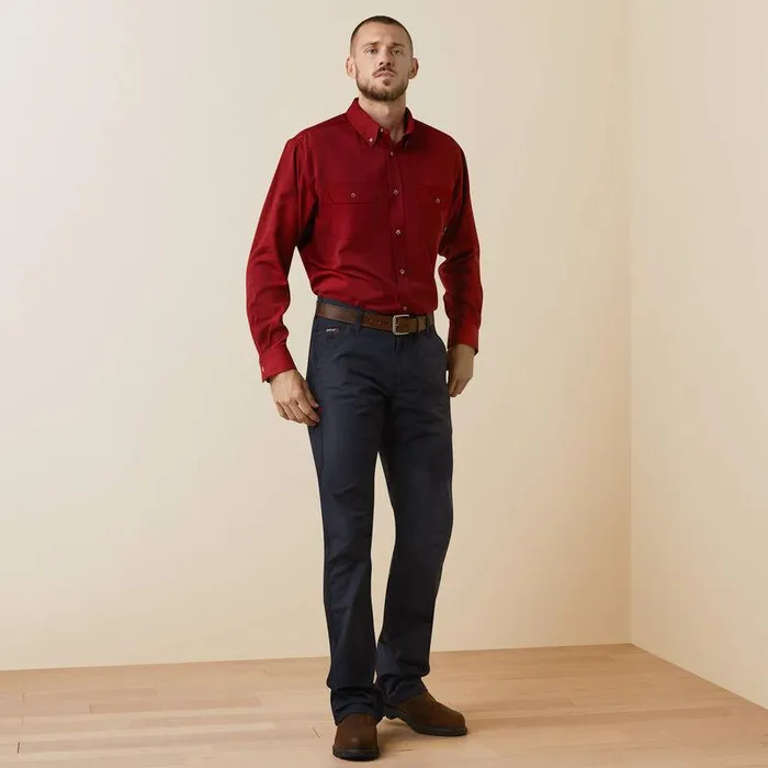 Men Workwear Ariat FR Air Inherent Work Shirt Red Heather