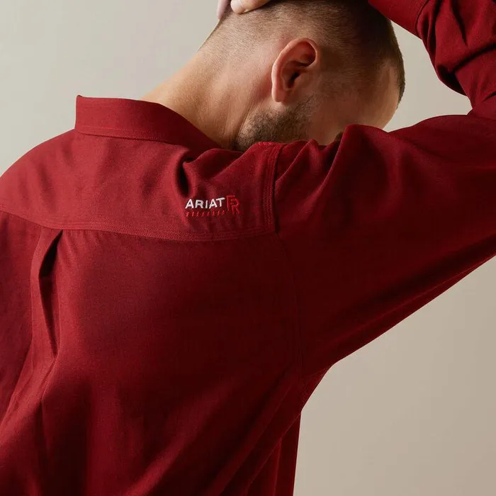 Men Workwear Ariat FR Air Inherent Work Shirt Red Heather