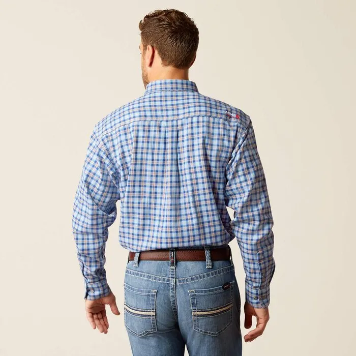 Men Workwear Ariat FR Sierra Work Shirt Glacier Blue Men Workwear Ariat FR Sierra Work Shirt Glacier Blue
