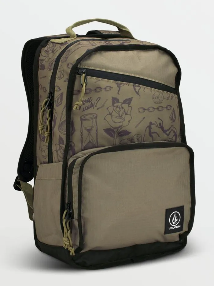 Mens Bags and Backpacks Volcom Hardbound Backpack 8211 Olive