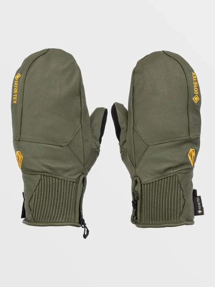 Mens Gloves and Mitts Volcom Service GoreTex Mitts 8211 Military