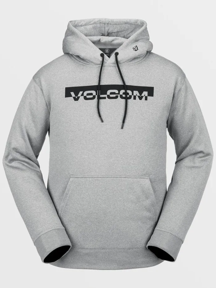 Mens Hoodies and Sweatshirts Volcom Core Hydro Fleece Hoodie 8211 Heather Grey