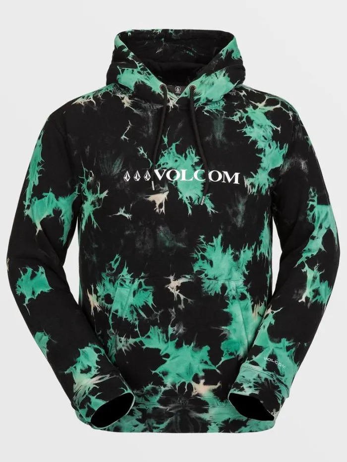 Mens Hoodies and Sweatshirts Volcom DI Fleece Pullover 8211 Spritz Black
