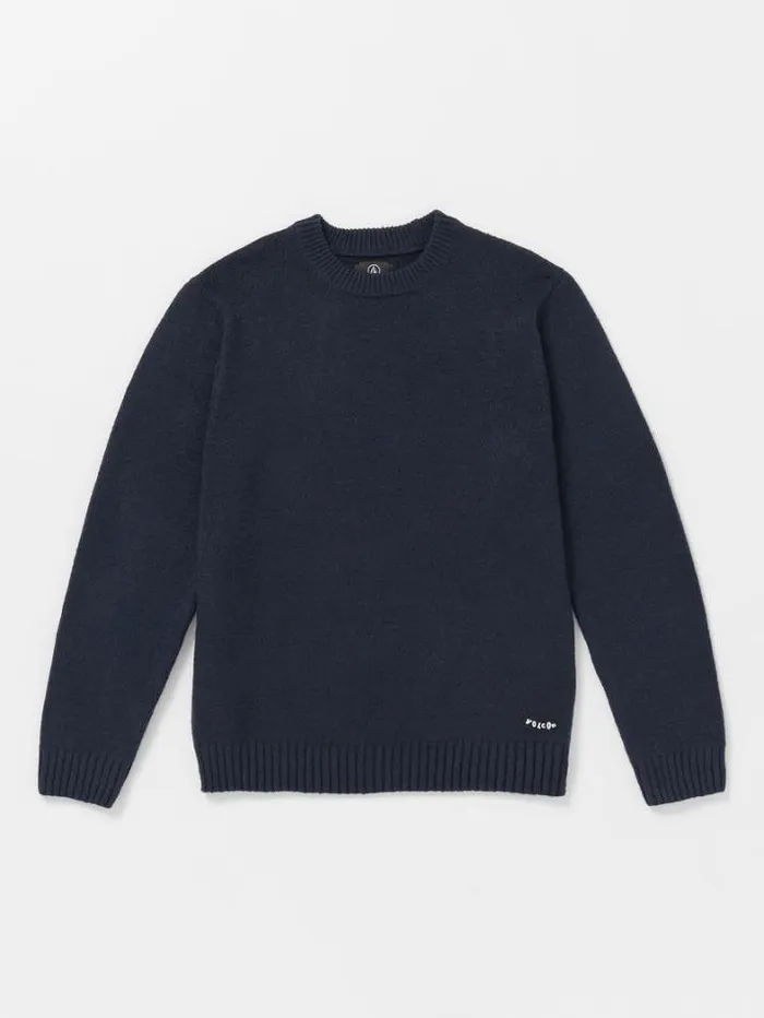 Mens Hoodies and Sweatshirts Volcom Edmonder Ii Sweater 8211 Navy