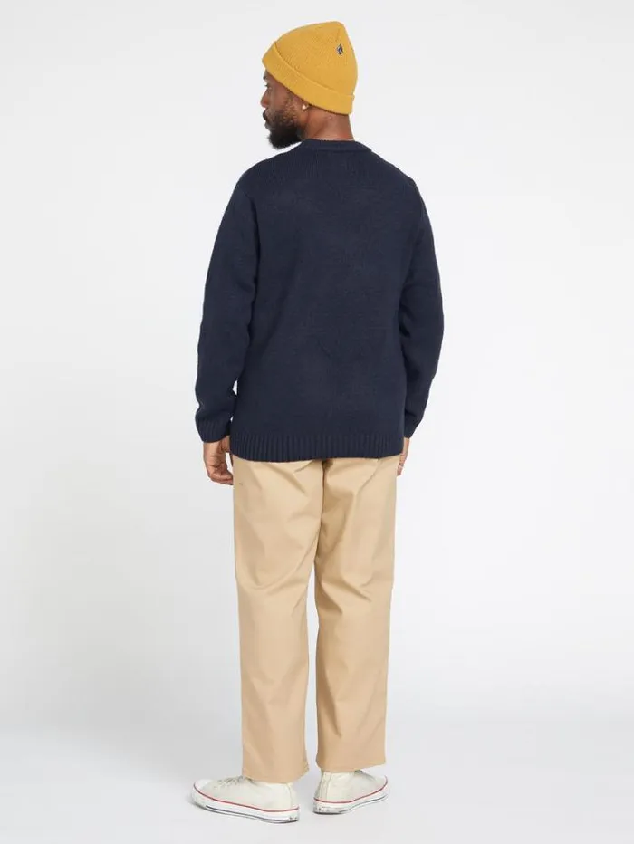 Mens Hoodies and Sweatshirts Volcom Edmonder Ii Sweater 8211 Navy