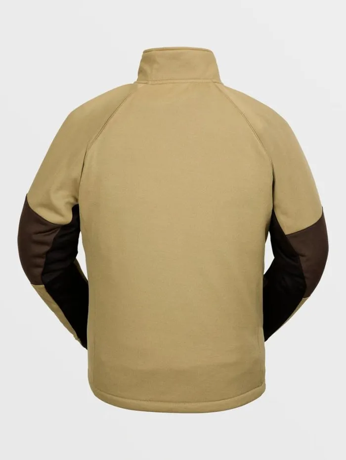 Mens Hoodies and Sweatshirts Volcom Tech Fleece Pullover 8211 Dark Khaki
