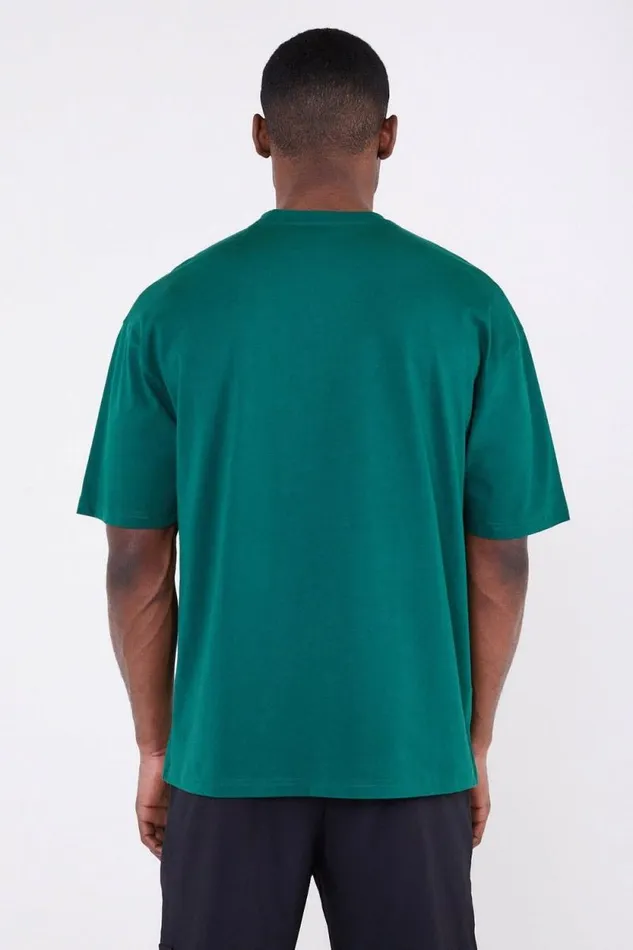 Mens Identity Oversized TShirt 8211 Green Jameson Carter TShirts