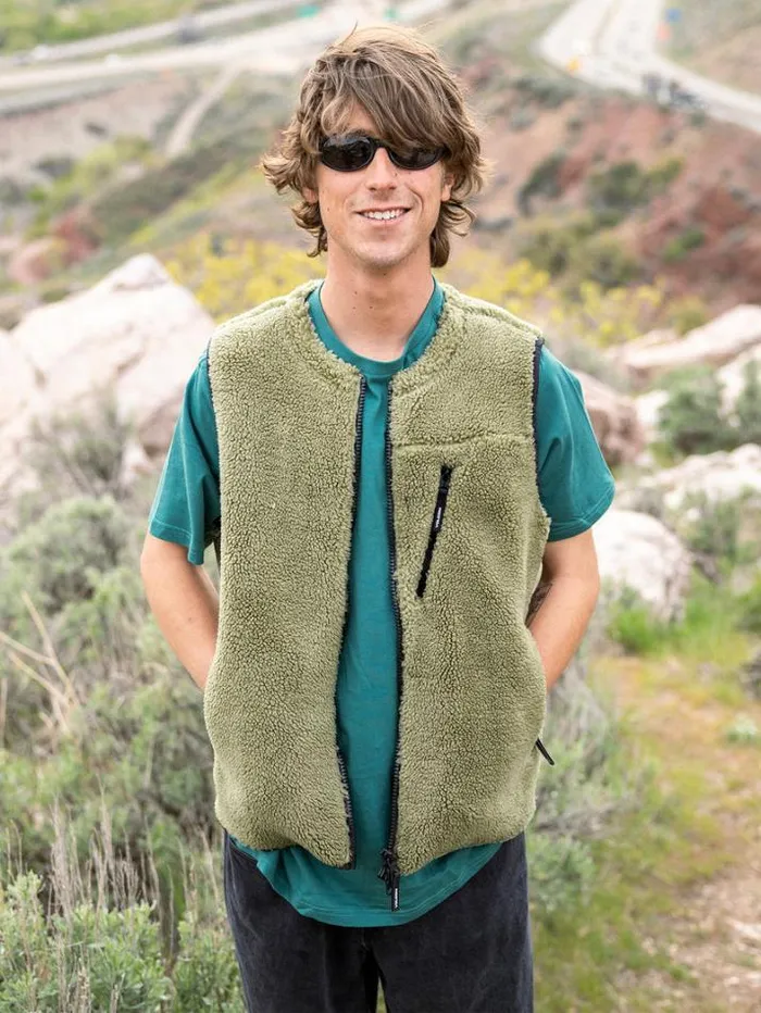 Mens Jackets Volcom Archstone Vest 8211 Thyme Green
