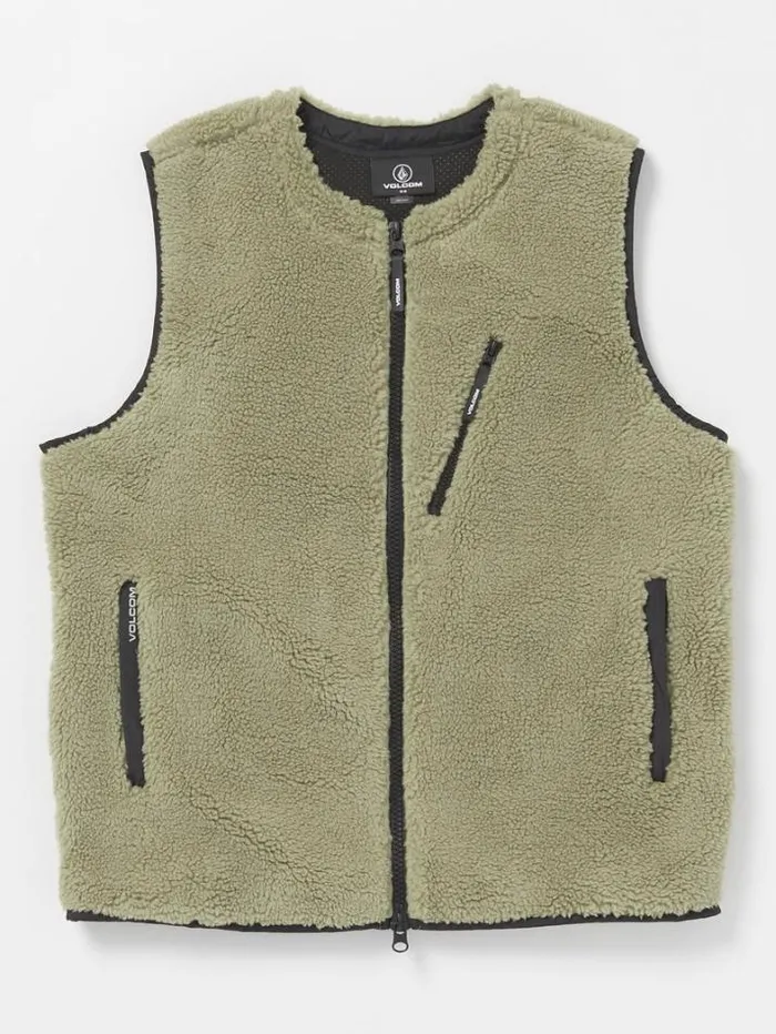 Mens Jackets Volcom Archstone Vest 8211 Thyme Green