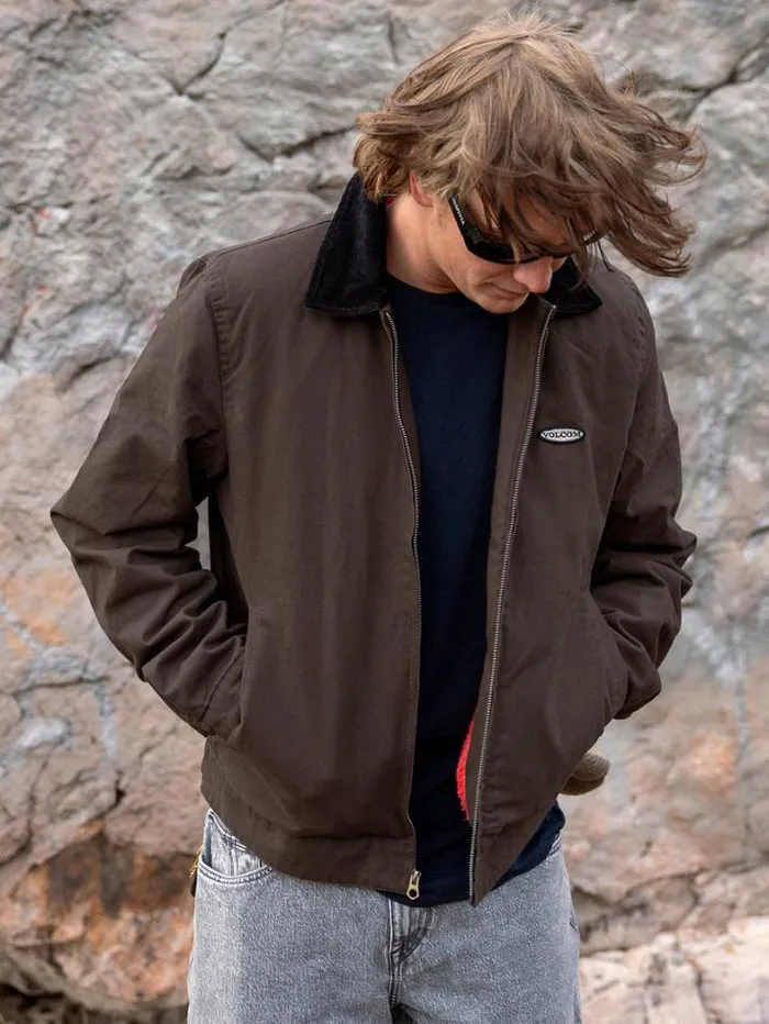 Mens Jackets Volcom Voider Lined Jacket 8211 Dark Brown