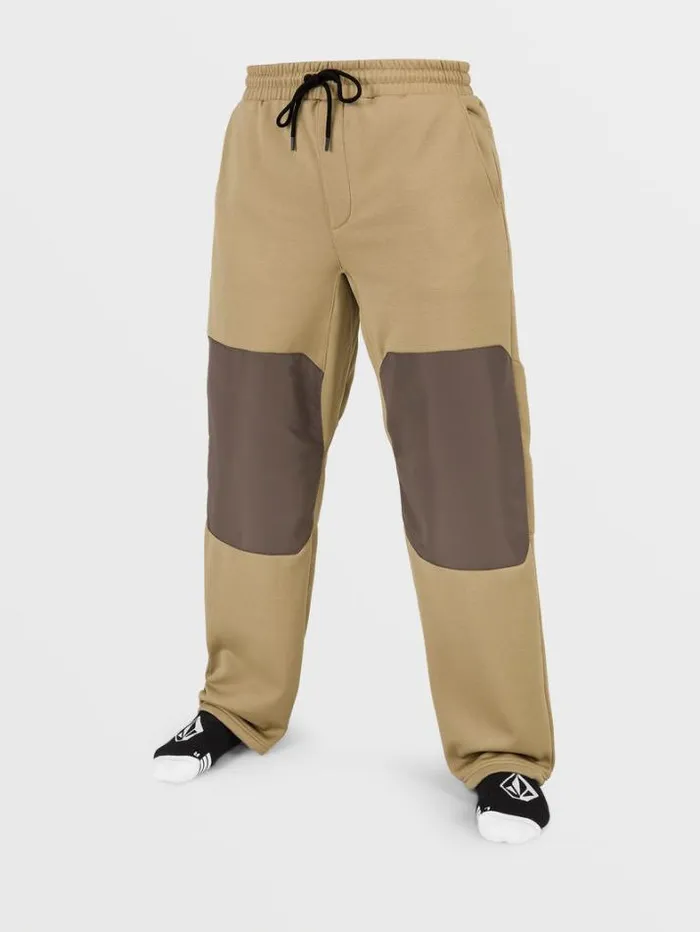 Mens Layering Volcom Tech Fleece Pants 8211 Dark Khaki