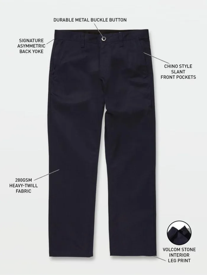 Mens Pants Volcom Frickin Skate Chino Pants 8211 Navy