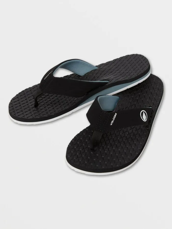 Mens Sandals Volcom Eco Recliner 2 Sandals 8211 Grey Blue