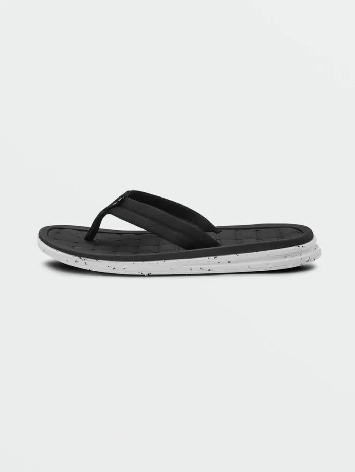 Mens Sandals Volcom VCo Draft Sandals 8211 Black White