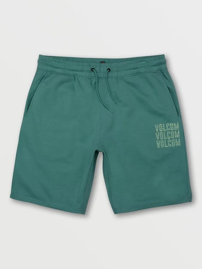 Mens Shorts Volcom Vibes Time Elastic Waist Shorts 8211 Ranger Green