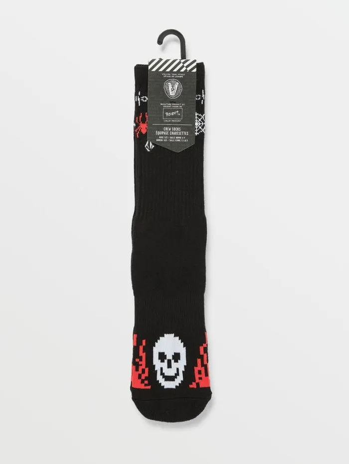 Mens Socks Volcom Skate Vitals Collin Provost Socks 8211 Black