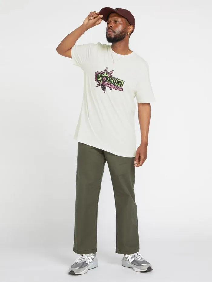Mens TShirts and Tanks Volcom Entertainment Fat Tony Short Sleeve Tee 8211 Off White