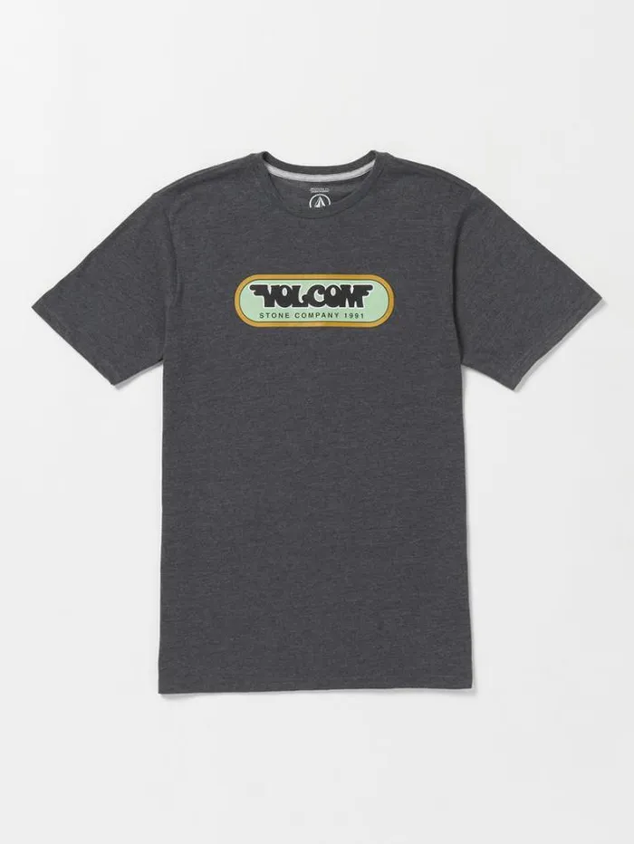 Mens TShirts and Tanks Volcom Heavy Gain Short Sleeve Tee 8211 Dark Black Heather